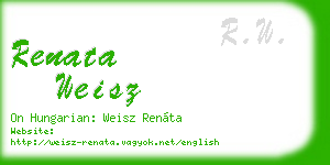 renata weisz business card